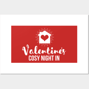 Valentine's Day Cosy Night In Red T-Shirt Posters and Art